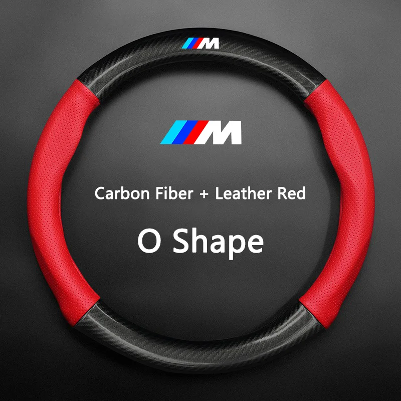 Anti Slip Carbon Fiber leather PVC Car Steering Wheel Cover  For BMW M E46 E36 E34 F10 E90 F30 E60 F30 E53 E30 E92 E87 - view 5