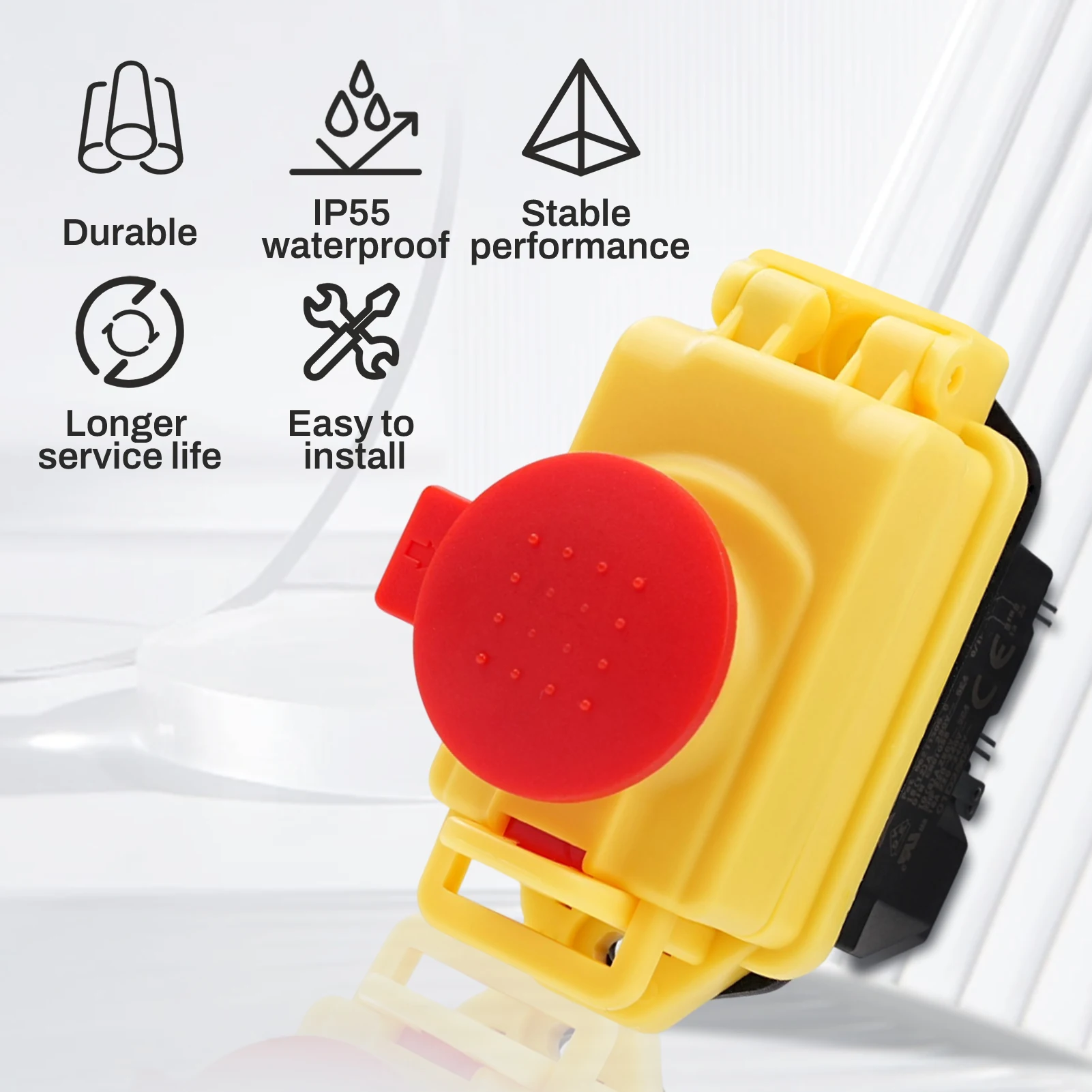 

KJD17B 250V16A электромагнитный переключатель IP55 водонепроницаемый 5-контактный кнопочный переключатель для электроинструментов водонепроницаемый электромагнитный переключатель