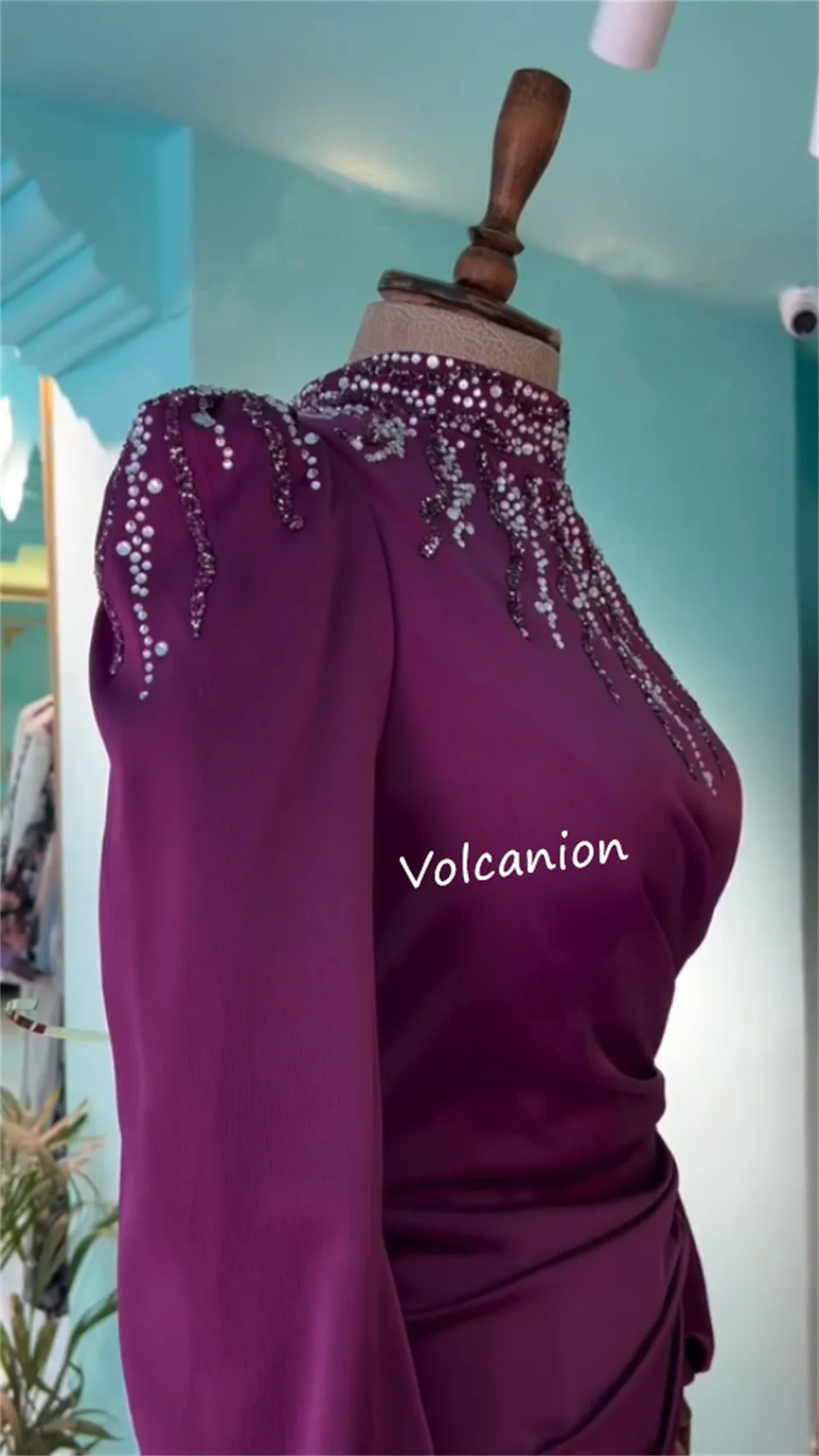 Vestidos largos personalizados Charmeuse con diamantes de imitación, corte en A, cuello alto, ocasiones a medida, noche, clásico, elegante, Formal