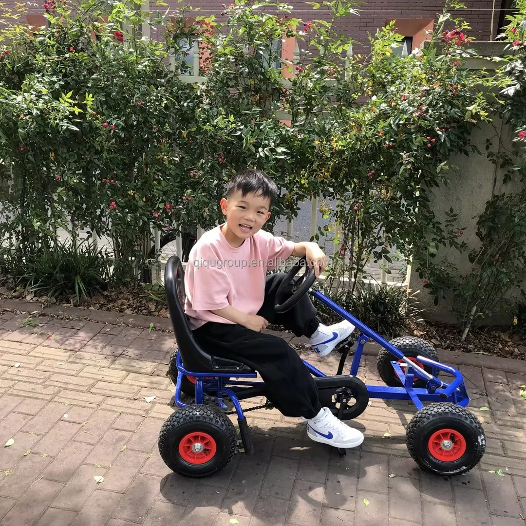 

Factory Hot Sale Blue Red Steel 4 Wheel Outdoor Sports Mini Pedal Go Kart for Kids