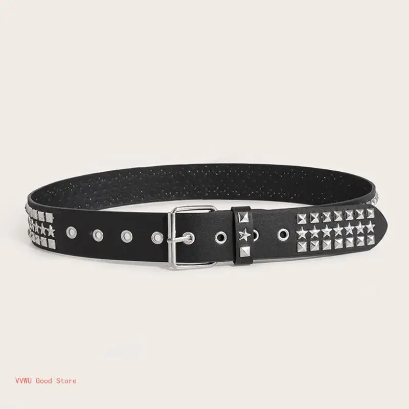 Studded Decors Waist Belt All-match Waist Belt for Women Jeans Skirt Coat