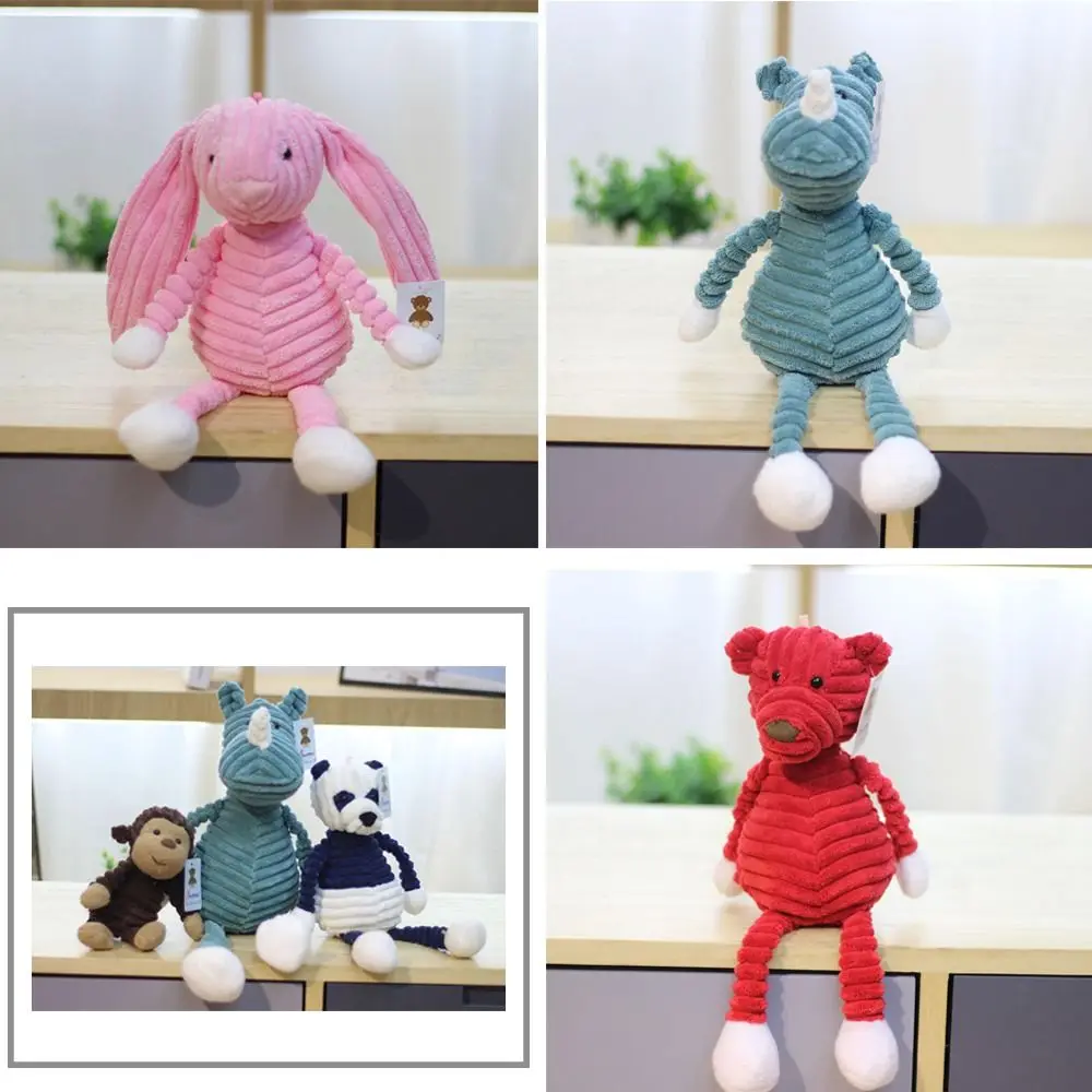 Funny 15cm Stripe Plush Toys Monkey Panda Stuffed Animals Doll Interactive Toy Bite Resistant Pet Toy Children