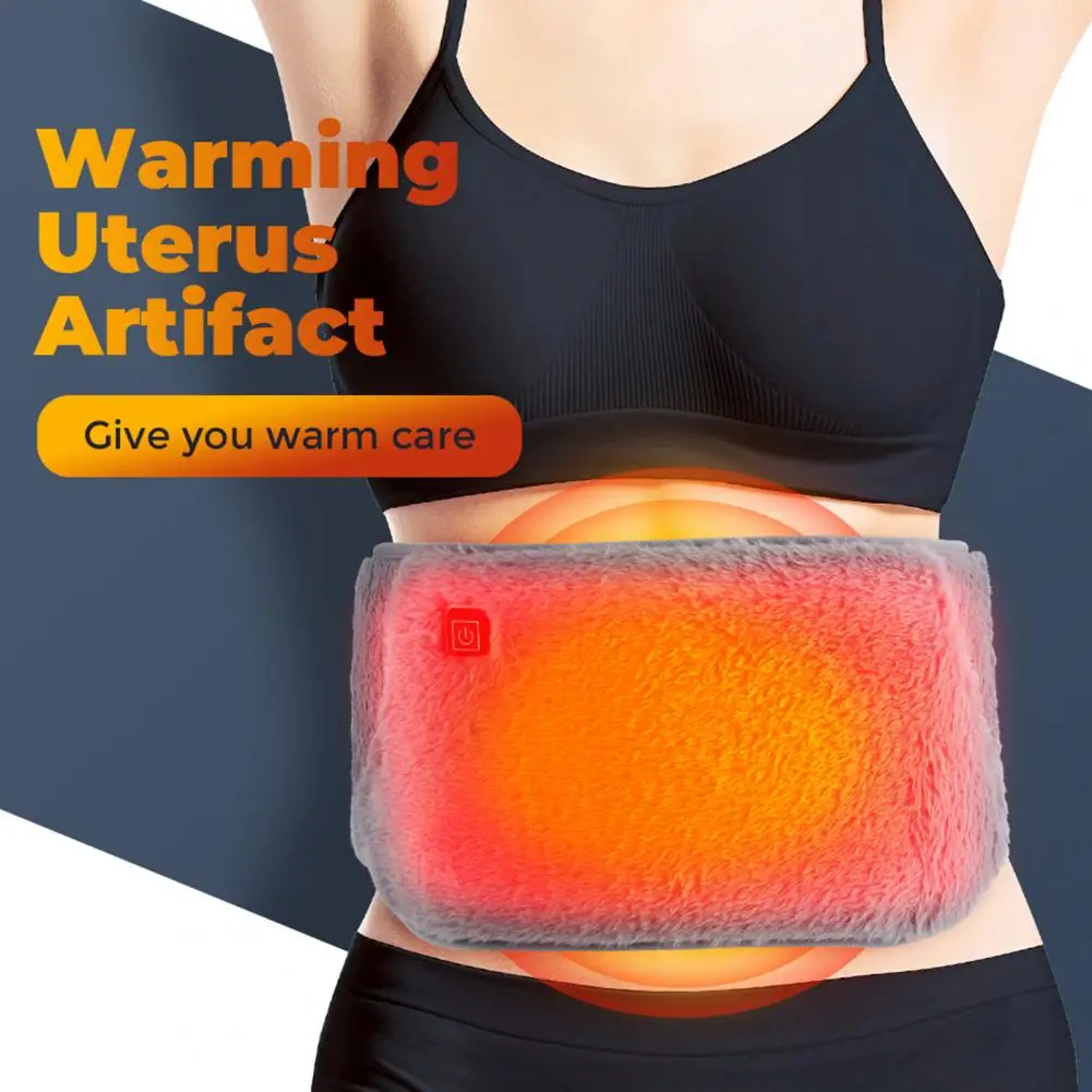 105*20cm USB Powered Heating Waist Belt Electric Waist Warming Pad With Hand Pocket 3 Levels Abdominal Heating Belt For Cramps