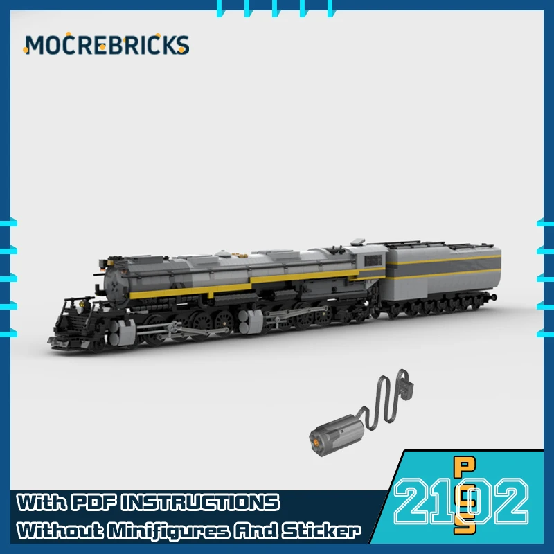 

MOC City Railway Union Pacific Big Boy Train Model DIY Building Block Assembly Technology Bricks Puzzle Toys For Children's Gift