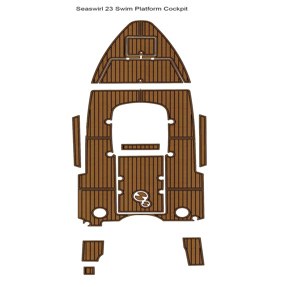 

Seaswirl 23 Swim Platform Cockpit Boat EVA Faux Foam Teak Deck Mat Floor Pad SeaDek MarineMat Gatorstep Style Self Adhesive