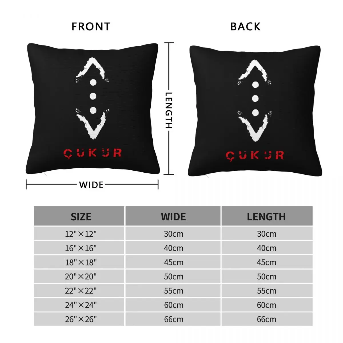 Print The Pit (Cukur) Throw Pillow Cover Pillowcase Natural Breathable Cushion Cover