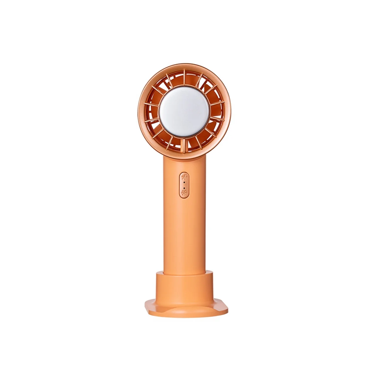 Mini Handheld Fan Semiconductor Refrigeration 2200MAh Battery USB Rechargeable Hand Fan Cooling Air Cooler,Orange