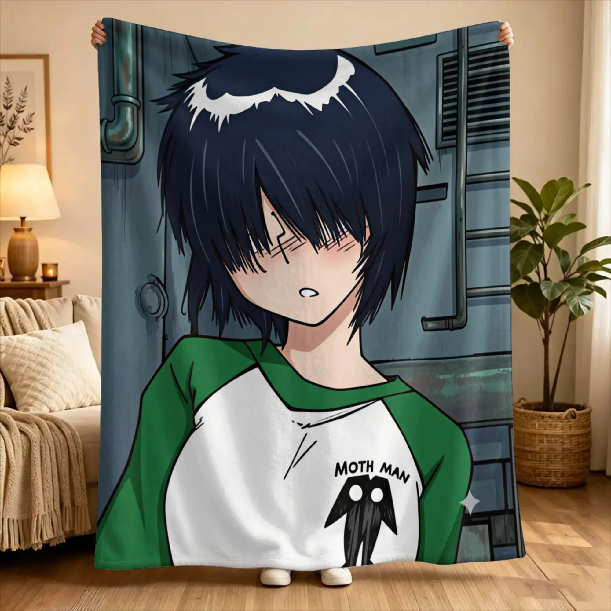 Urabe Mikoto Mysterious Girlfriend X Warm Soft Blanket  Street Trend Couch Chair Flannel Bedspread Sofa Bed Cover
