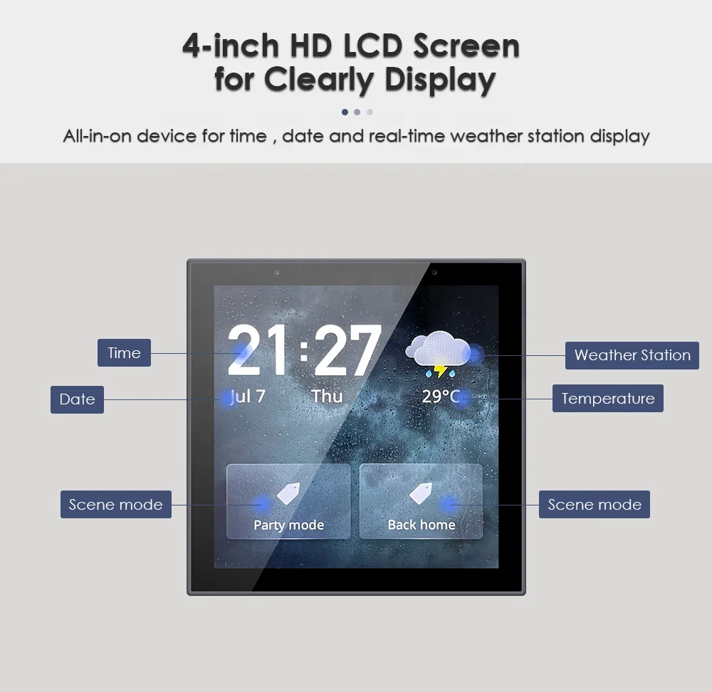 Smart Home Touchscreen Control Panel - ljc 2026 Neu Tuya 4 Zoll