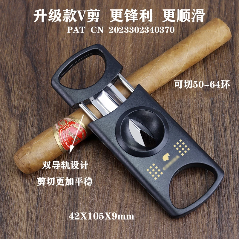 

Stainless Steel Cigars Woman Cigar Cutter Punch Cigar Scissors V-Cutter Cutting Tools Special Pocket Knife Cigar Accessories