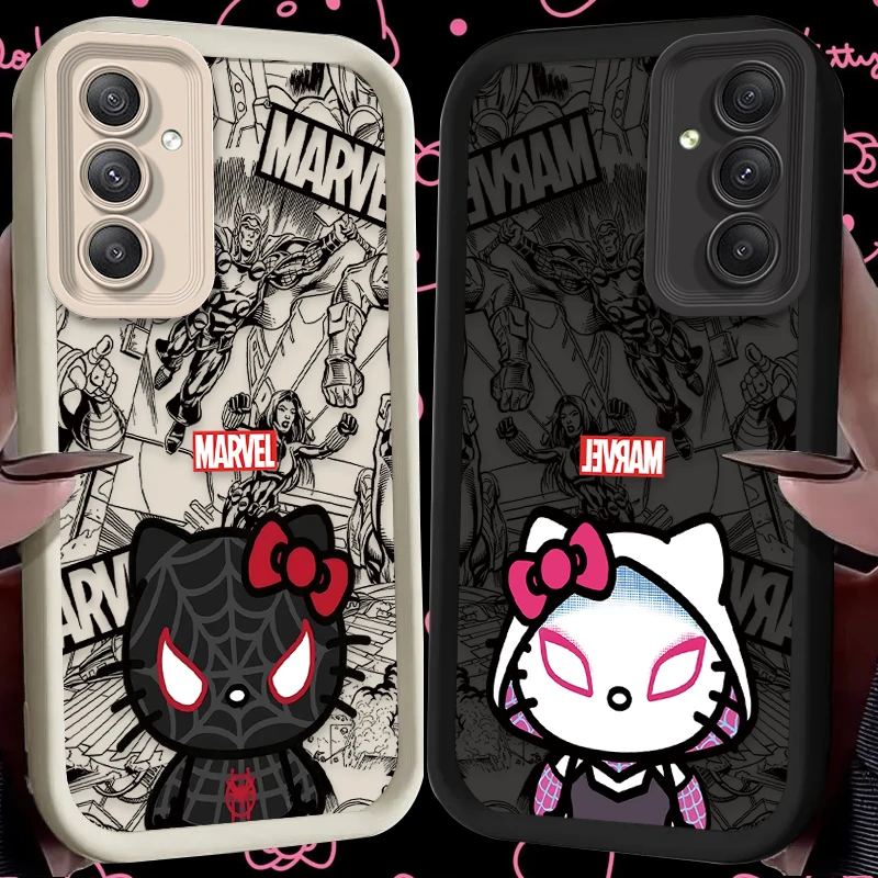 Чехол «Человек-паук» Hello Kitty для Samsung Galaxy A54 A05 A05S A34 A24 A14 A53 A33 A23 A13 A52 A52S A32 A22 A12 A71 A51 A31 A50