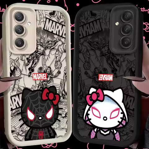 Spider Man Hello Kitty Case For Samsung Galaxy A54 A05 A05S A34 A24 A14 A53 A33 A23 A13 A52 A52S A32 A22 A12 A71 A51 A31 A50