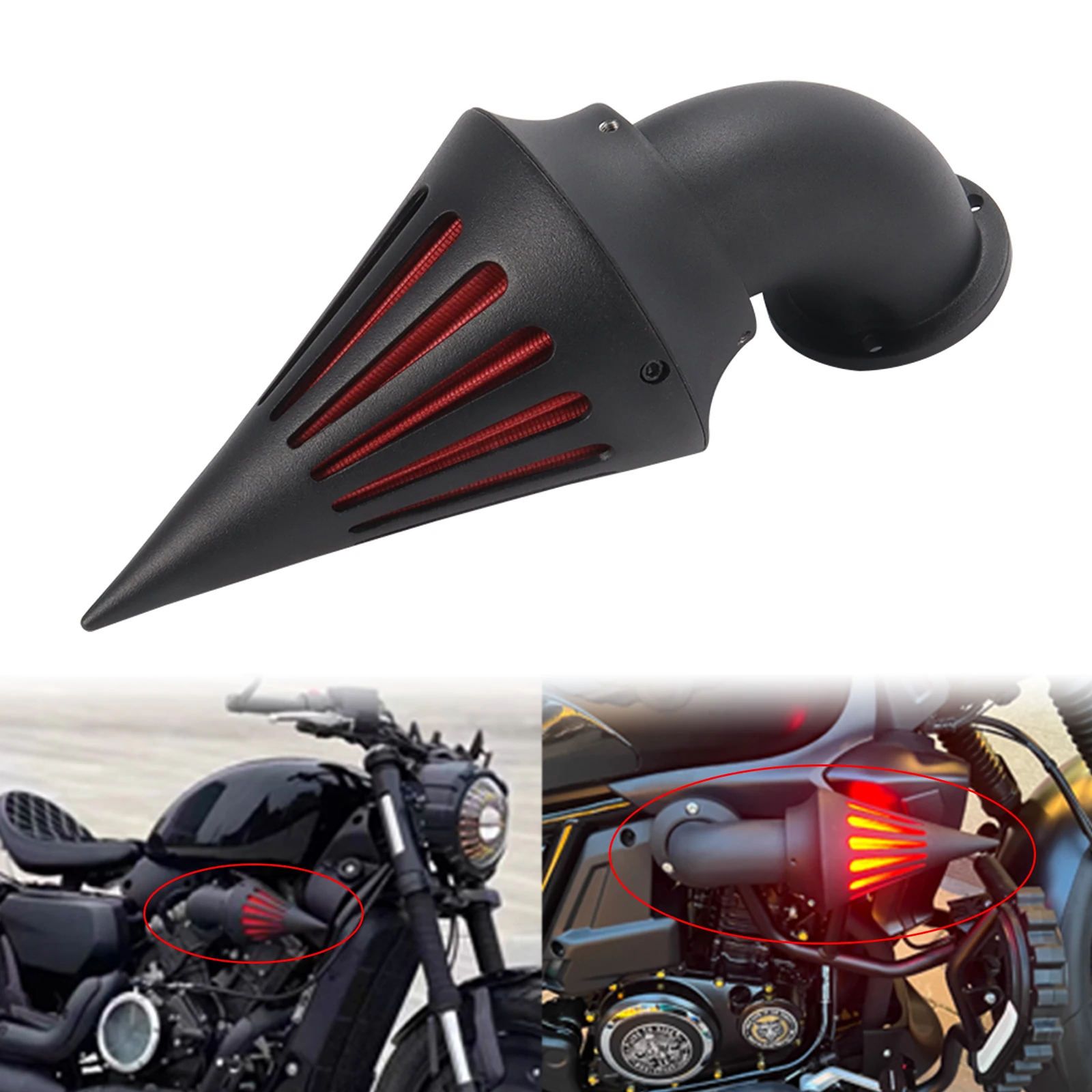 

Motorcycle Parts Spike Air Cleaner Intake Air Filter System Kits for Harley Davison Sportster XL 883 1200 Forty-Eight 1991-2022