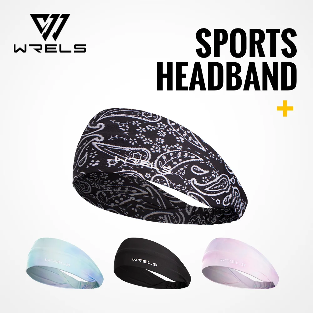 WRELS Sports Headband Running Headwear Antiperspirant Belt Fitness Sweat Guide Belt Men and Women Sweatband for Tennis Gym