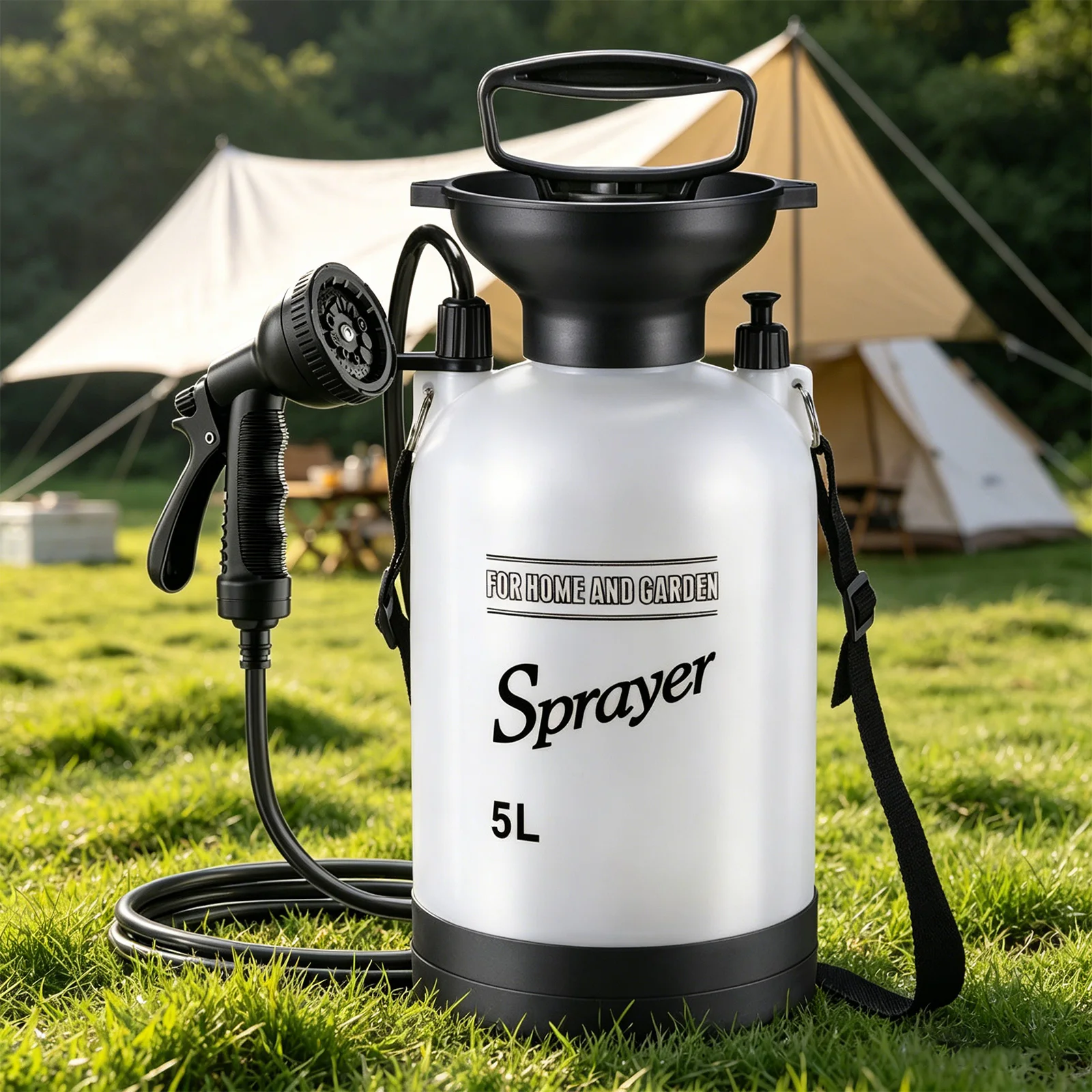 Portable Water Sprayer with 3 Meter Long Hose Portable Shower Multi-Functional Shower Pump for Plants Pest Control and Lawn Care view 4