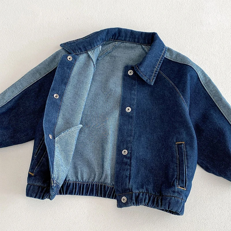 Denim Suit Children\'s Spring Autumn Clothing Set New  Boys Girls Fashionable Blue Denim Coat Spring Autumn 2pcs Set Outfits