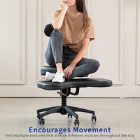 Kneeling Chair Lumbar Support, Adjustable Height,Versatile Cross Leg Design, Perfect for Yoga,Home Office Fidgeters