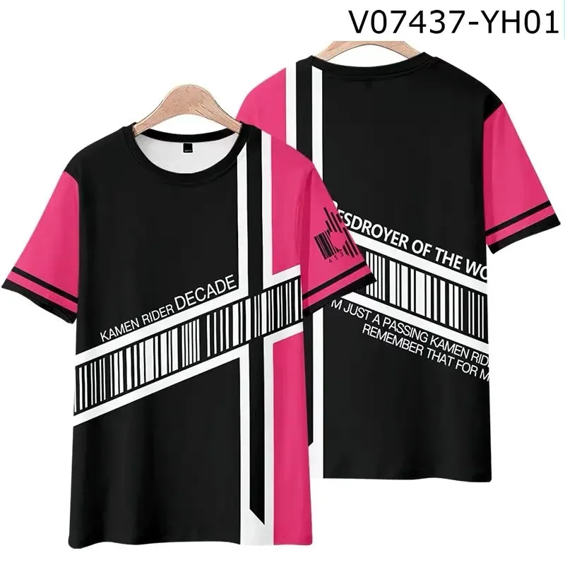 Kamen rider 3d impressão camiseta verão moda em torno do pescoço manga curta popular anime japonês streetwear plus size 2024