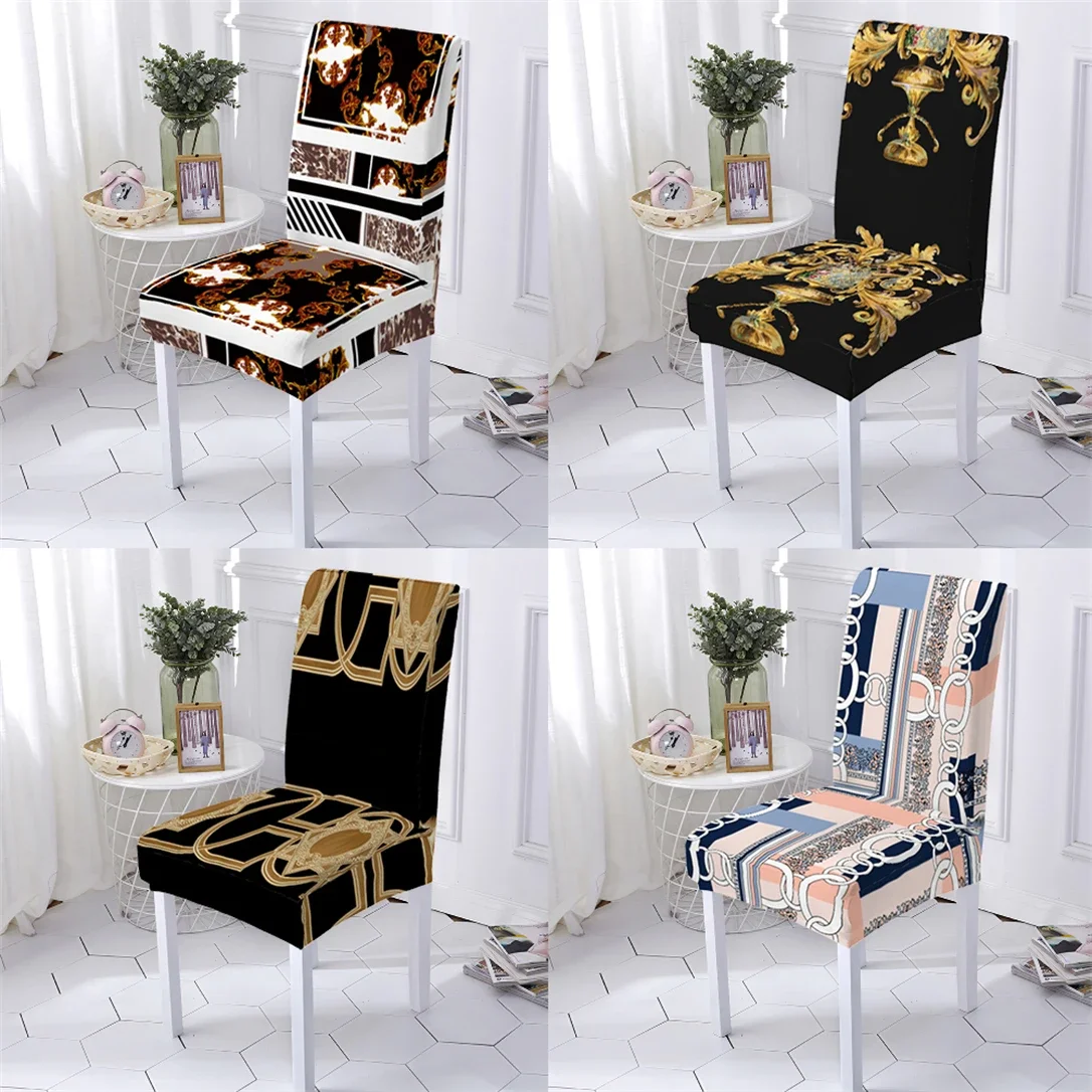 European Elements Style Cover For Dining Living Room Chair Cover Flowers Pattern Dining Furniture Chairs Covers Home Stuhlbezug