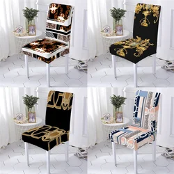 European Elements Style Cover For Dining Living Room Chair Cover Flowers Pattern Dining Furniture Chairs Covers Home Stuhlbezug
