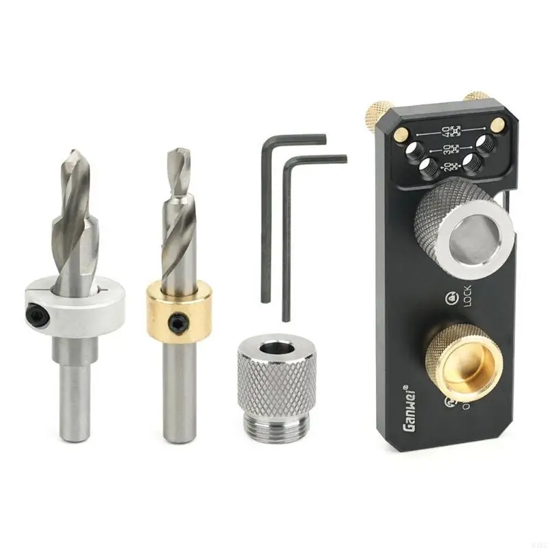 

94PC Aluminum Positioning Embedded Parts Positioning Board Punching Assistant Punching Woodworking Tool Hand Drilling