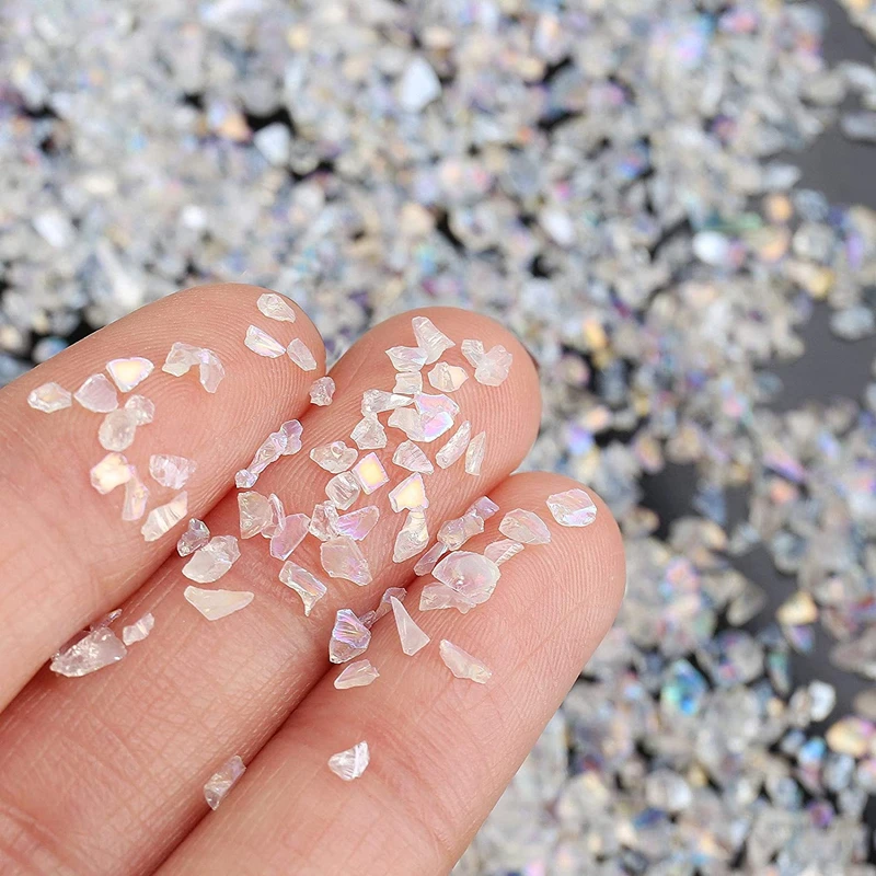 20g Glass Crushed Stone Irregularity Crystal Gravel Filling For DIY Epoxy Resin Mold Filler Crafts Decorative Nail Art Filler