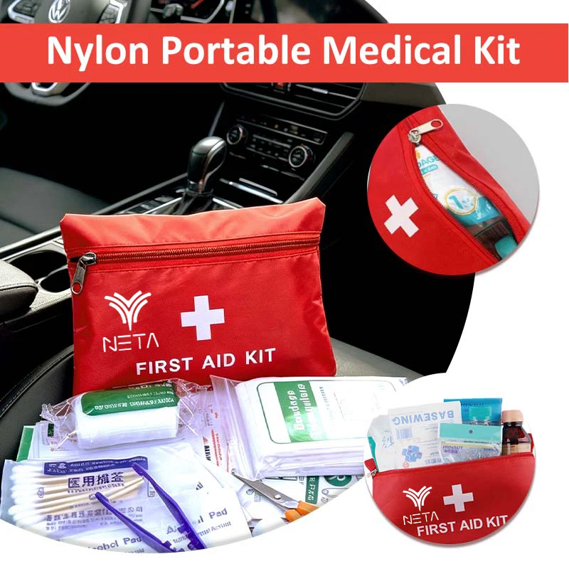 Universal Nylon Car First Aid Kit Outdoor Travel Emergency Medical Bag For NETA Nezha U Nezha NO1 V U S