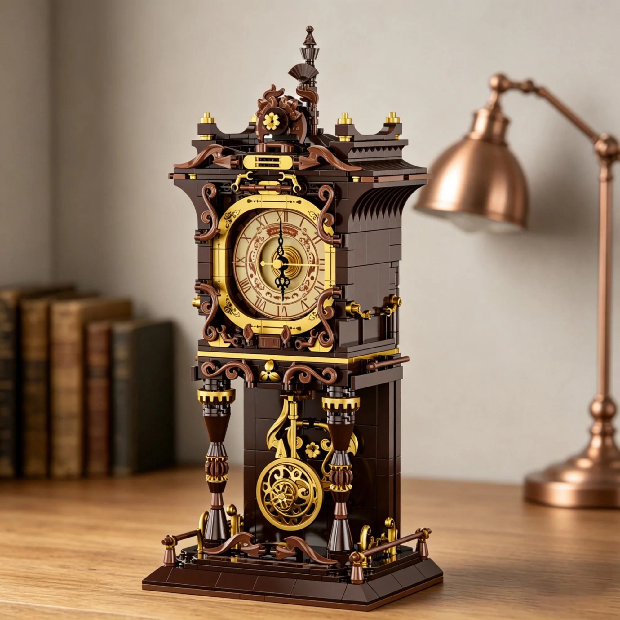 567-teiliges Retro-Mechanik-Ästhetik-Baustein-Set, Desktop-Dekoration, Vintage-Uhrwerk-Modell, Bausteine, Spielzeug für Erwachsene, Geschenke