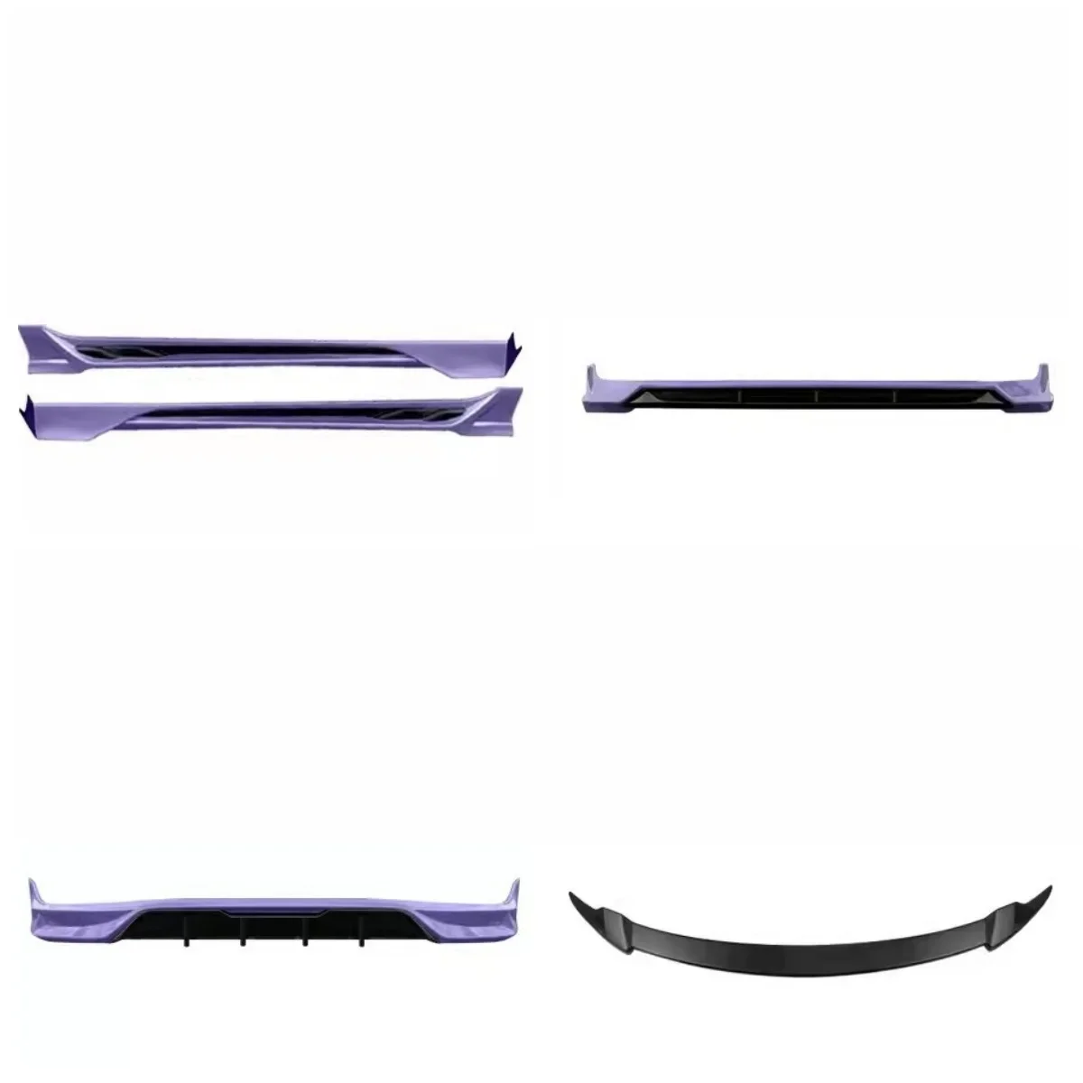 

for Qin Plus 2021-2024 modified Auto small surround Front lip Rear lip Side skirt Tail wing Car Accessories Body kit