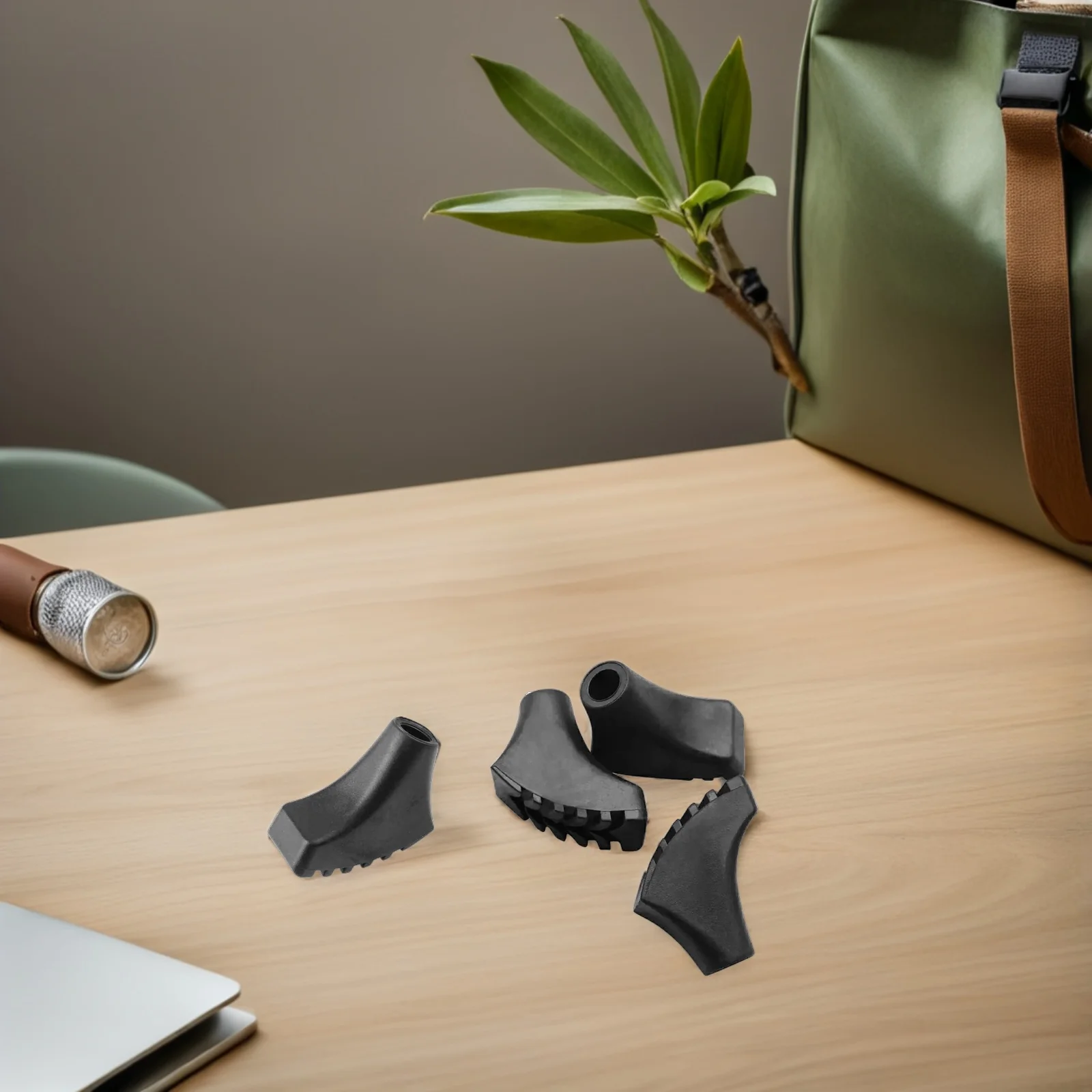 

12Pcs Trekking Pole Tips Replacement Rubber Ends Noise Reduction Anti-Slip Durable for Hiking Walking Sticks Accessories