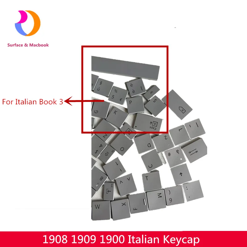 

Колпачок для ключей Microsoft Surface Book 3 1908 1907 1909 1900, чашка для ключей IT итальянский 13,5 15 дюймов