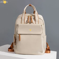 CFUN YA 2023 Vintage 14 inch Laptop Backpack Women Handbags Travel Rucksack Leisure Backpacks School Bags For Teenagers Girls