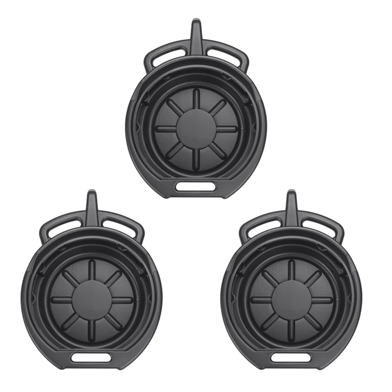 

3X 7.5L Plastic Oil Drain Pan Wast Engine Oil Collector Tank Gearbox Oil Trip Tray