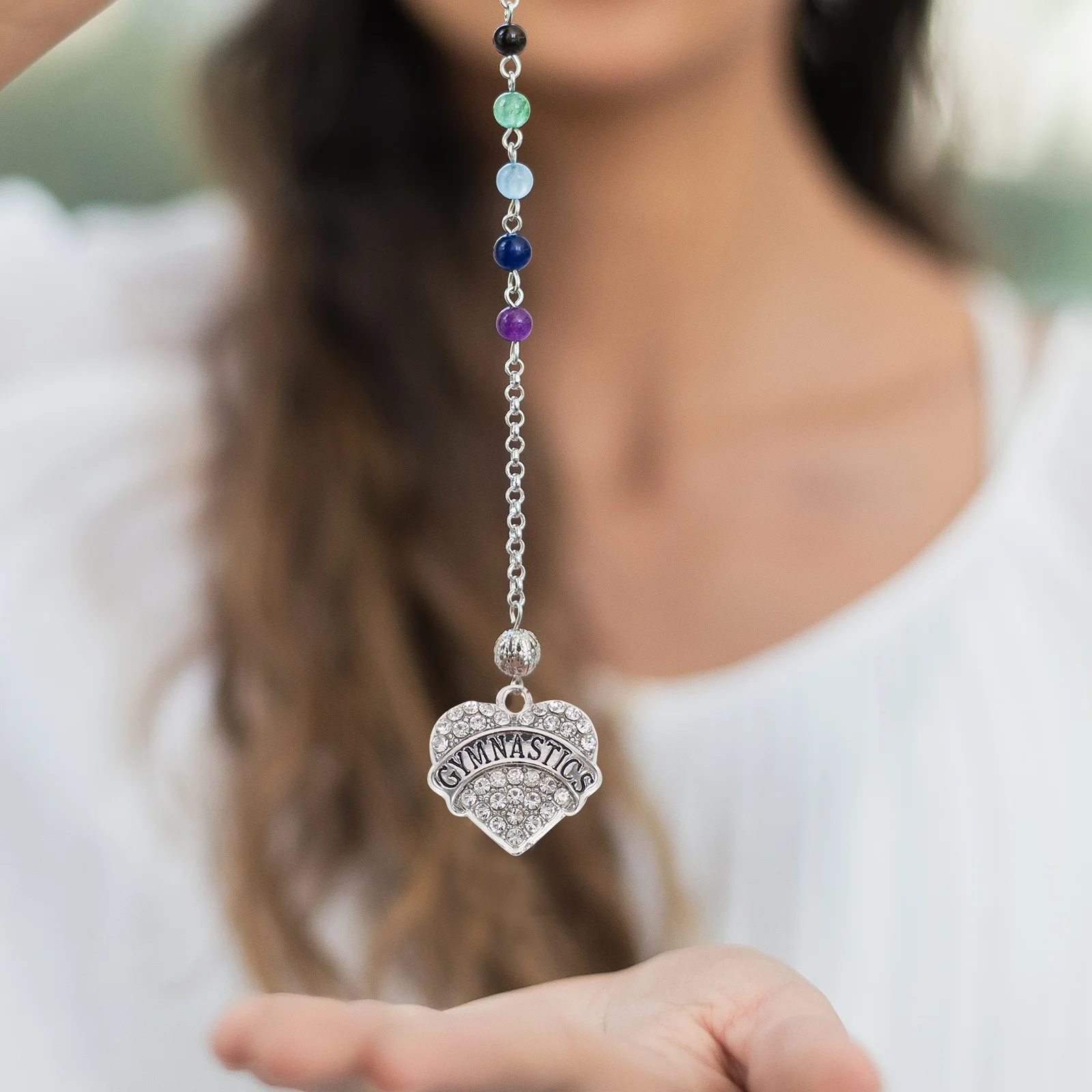 

5pcs Heart Shaped Bracelet Pendant Necklace Diy Accessories Durable Skin-Friendly Creative Jewelry Gift For Gymnastic