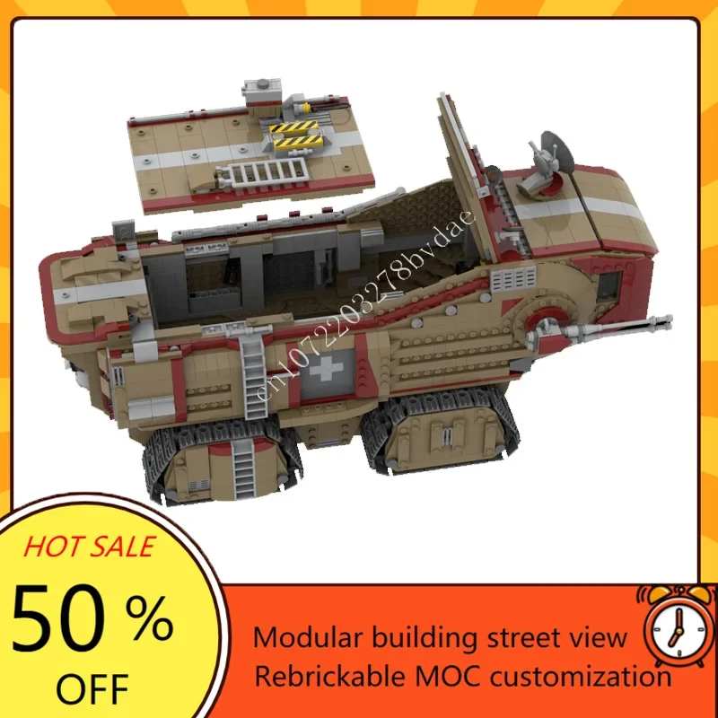 2584CS Behemoth Sandcrawler DIY guerra espacial militar MOC modelo Kit barco de batalla cumpleaños montaje rompecabezas juguete regalo de Navidad