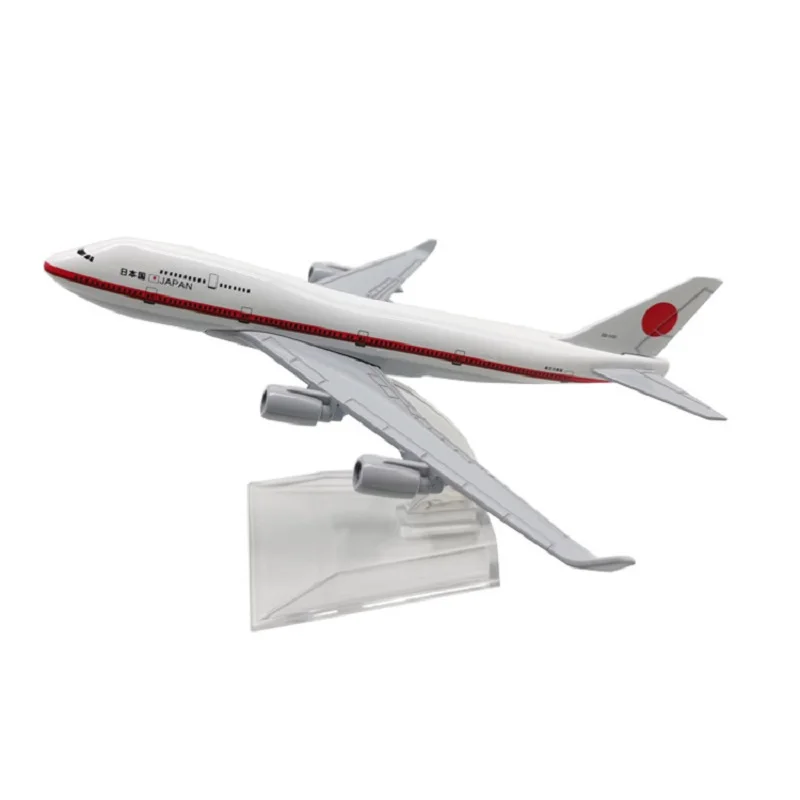 B747 Japón Presidente línea aérea aleación Metal avión modelo 1/400 escala 16cm avión con soporte exhibición coleccionable regalo para Aviati