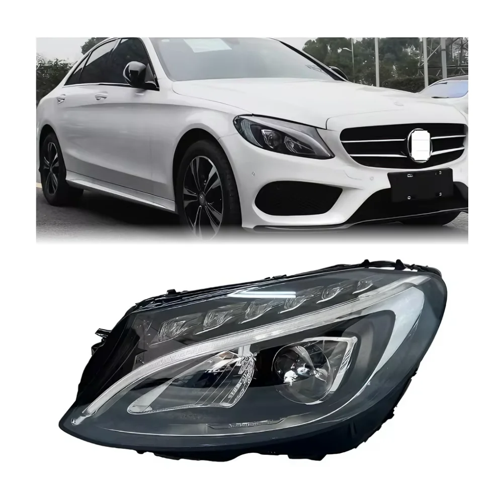 W205 C-Class 2015-2018 Low Front Headlight Assembly Fit C180 C200 C260 C300 Auto Lamp Parts OEM 2059067303 2059067403