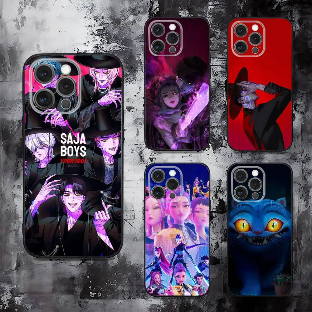 

KPop Demons Hunters Phone Case For iPhone 16 15 14 13 12 11 Pro Max Mini X XS SE4 7 8 Plus 16E Shockproof Non-Slip Cover Fundas