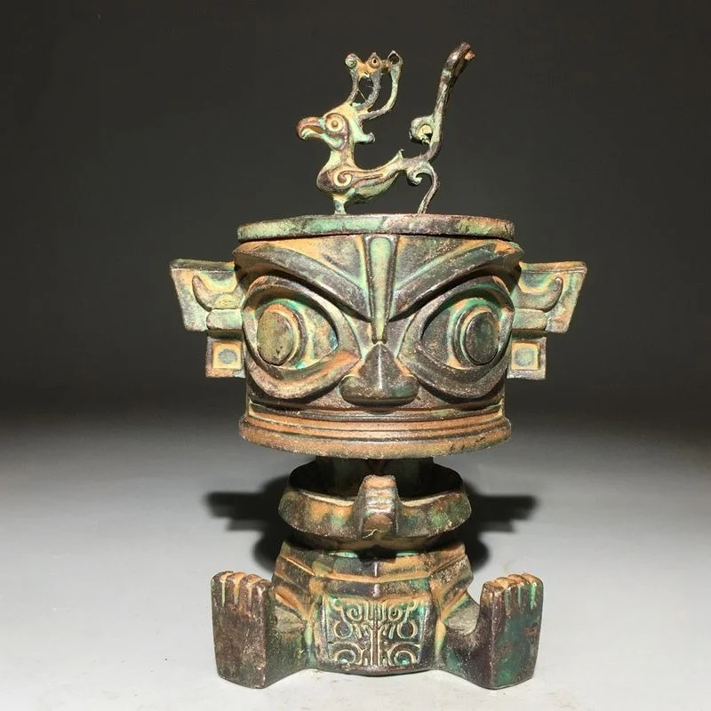Antique Sanxingdui Incense Burner Indoor Meditation Vintage Holder Home Decor Tabletop Ornaments