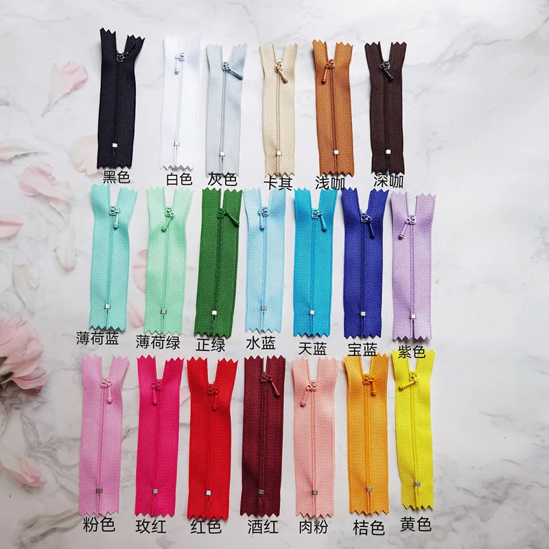 5Pcs 7/10Cm Mini Doll Clothing Zippers for OB11 DIY Handmade Dolls Garment Sewing Doll Zipper Clothes Accessories