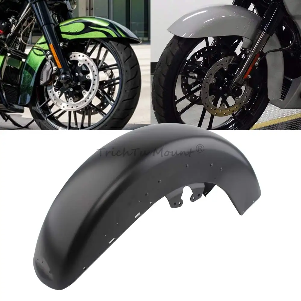 

Motorcycle Front Fender Mud Guard For Harley Touring Road King Electra Street Glide FLTRX Ultra 2014-2024 Heavy-Duty Steel Iron