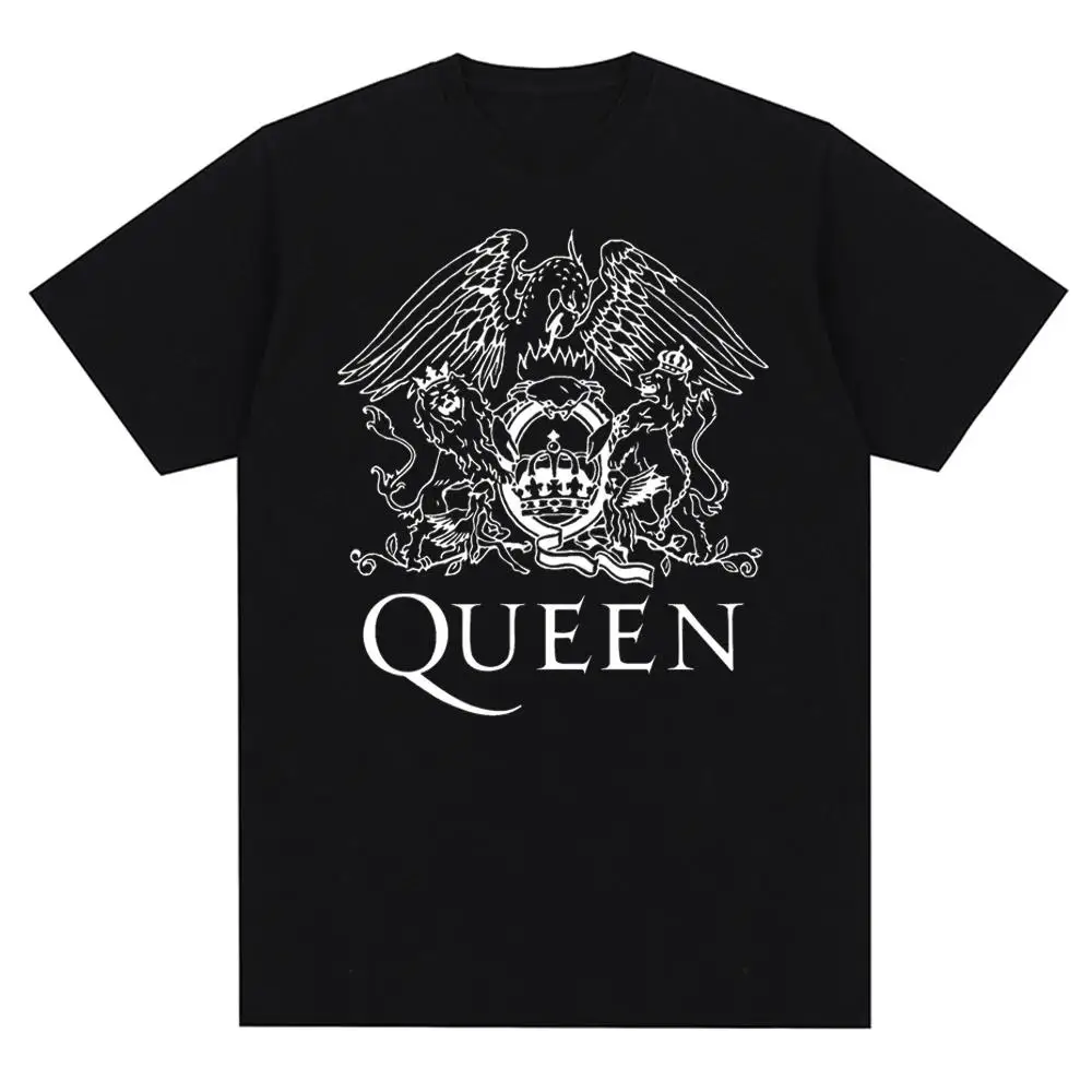 Vintage Queen Rock Music Band Graphic Printed T Shirt Fashion Casual Crew Neck Short Sleeve Plus Size T Shirt Women