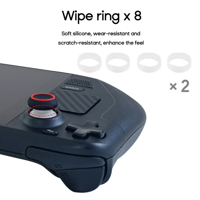 E41W Dustproof Button Touchpad Stickers with Silicone for Steam Deck