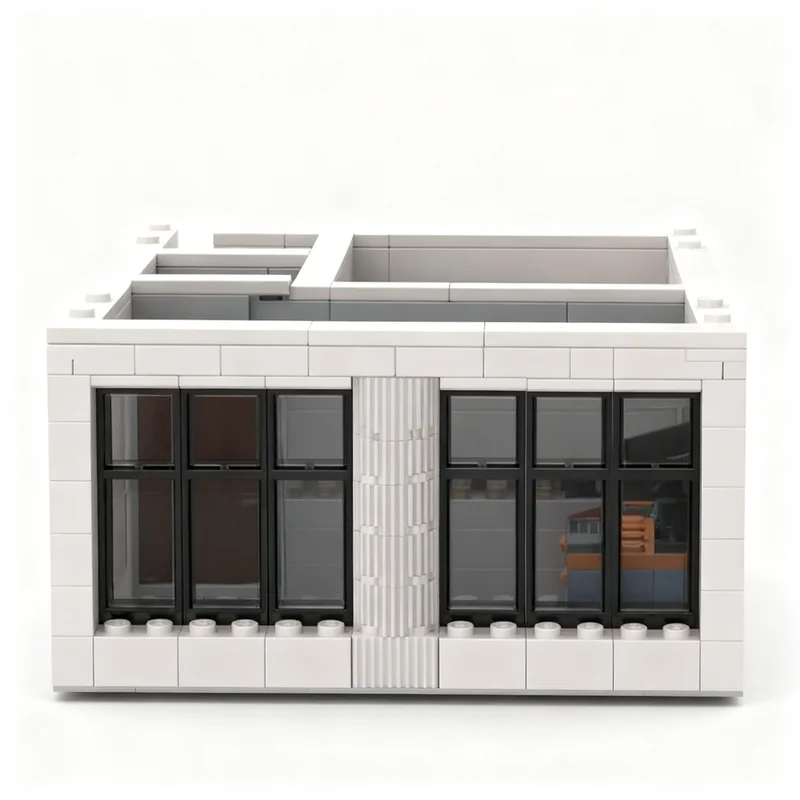 218 stuks MOC City Bank Modulair straatbeeld Extra modelbouwstenen Kerstcadeaus Architectuur Monteer doe-het-zelf speelgoed Creatief idee