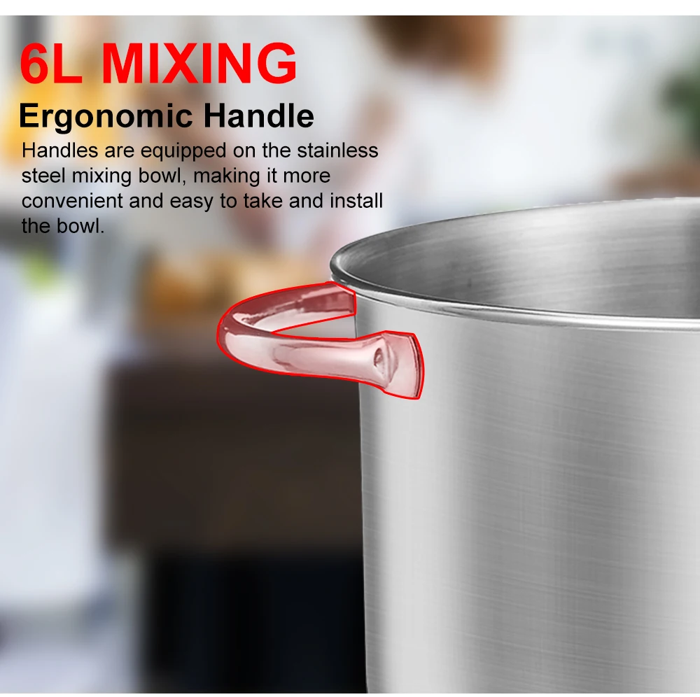 BM601 6L ステンレス製ボウル容器 BioloMix スタンドミキサー用