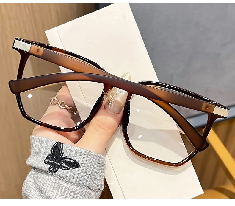 Polygon-Lesebrille mit großem Rahmen +0,5 +0,75 +1,25 ~ +4,0 Damen Herren Anti-Blaulicht-blockierende Brille Optisches Spektakel – Detail 10