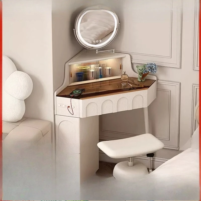 

Small apartment corner dresser bedroom household corner triangular makeup table