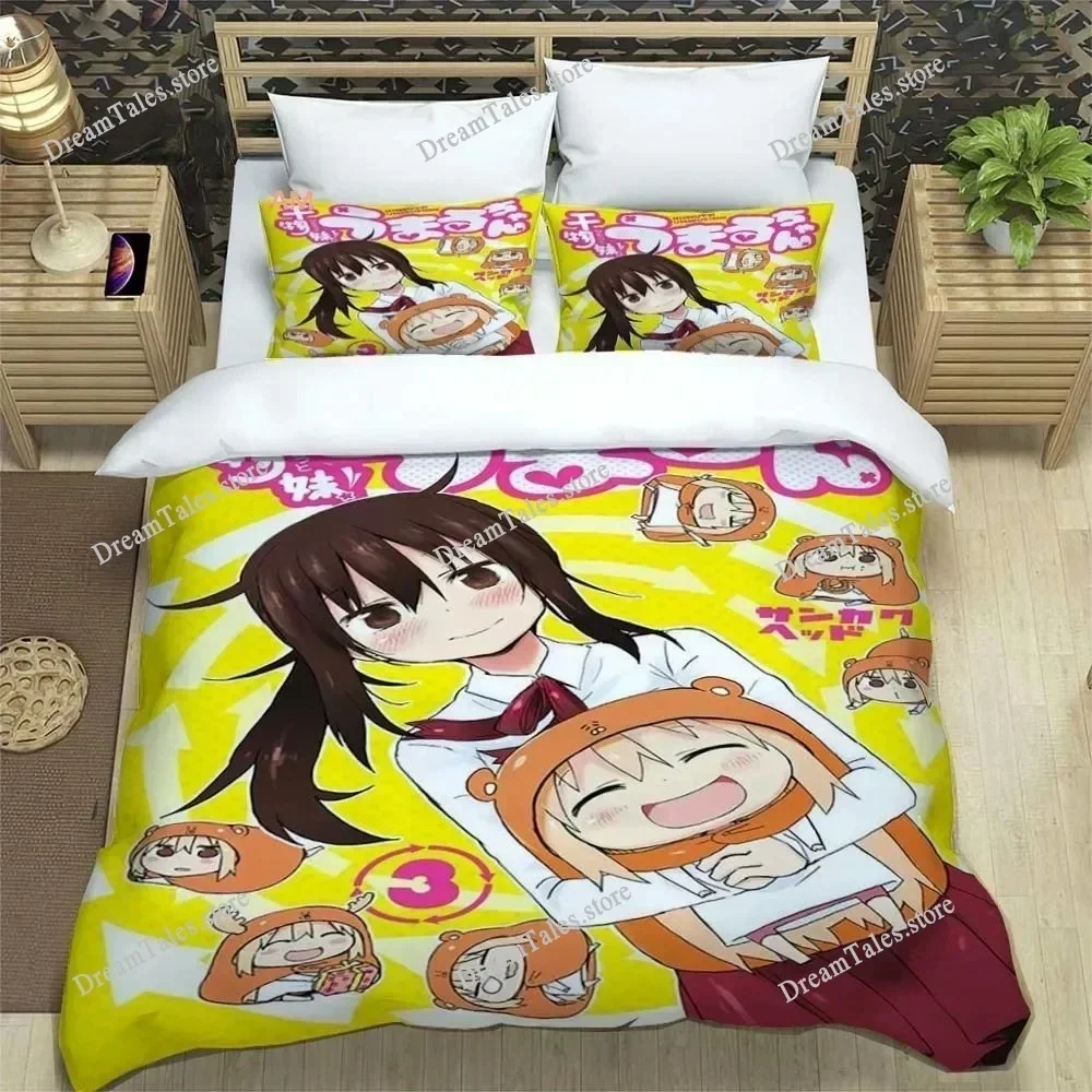 

New Himoutou! Umaru-Chan Bedding Set,Duvet Cover Comforter Bed Set Quilt Cover Pillowcase,King Queen Twin Size Boys Girls Adults