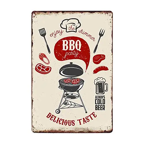 1pcs,Patisaner Barbecue Tin Sign Retro Metal Plaque Wall Poster Board Bar Decoration Farmhouse Decoration -6