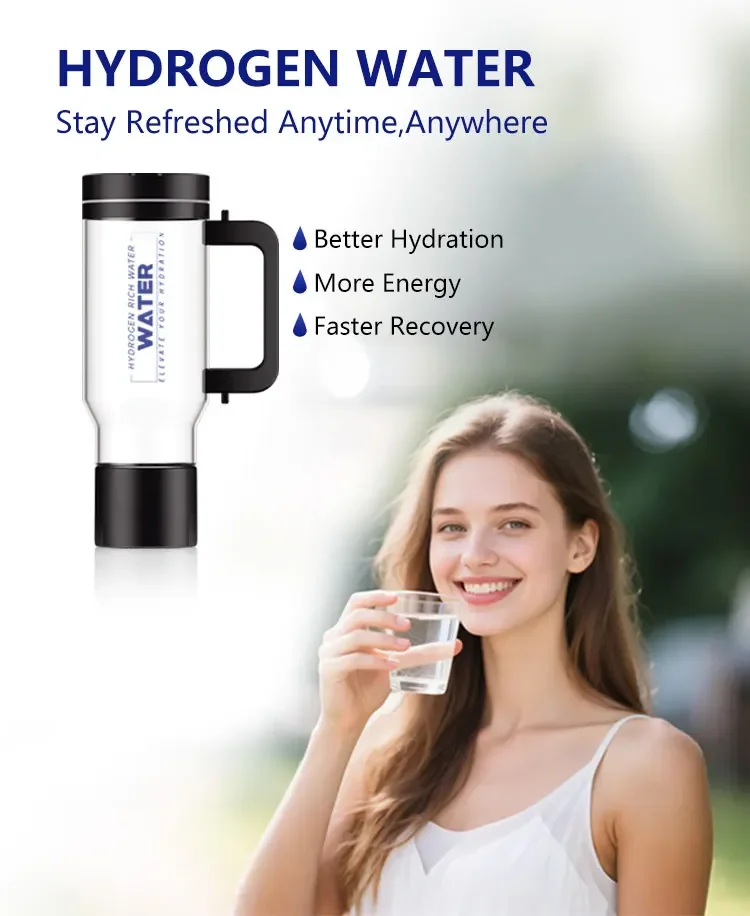 1L Large Capacity High Concentration Household Hydrogen Water Bottle with SPE Electrolysis to Remove Residual Chlorine and Ozone